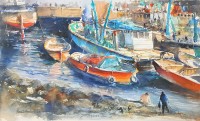 Momin Waseem, 10 x 17 Inch, Water Color on Paper, Seascape Painting, AC-MW-049